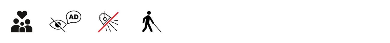 Barrierefreiheit Wellenrauschen und Stadtgemunkel Familienfreundlich, Audiodeskription, Keine störenden Lichteffekte, Angebot für Blinde